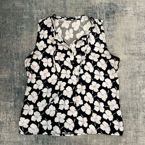 Loft Neck Tie Shell Med Navy&White